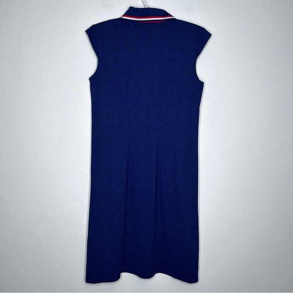 San Soleil Navy Golf Dress with Red and White Accents Size Small Stars Stripes - Picture 2 of 11